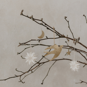 Kersthanger vogel 'Veel moois toegewenst' IK PAK JE IN